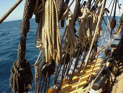 Line rope standing rigging running rigging hmb endeavour 